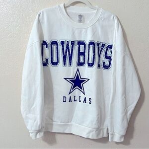 DALLAS COWBOYS Sunday Drives Fleece Crewneck Pullover, size M